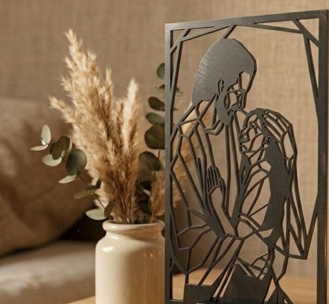 Figura decorativa Jesús y niña